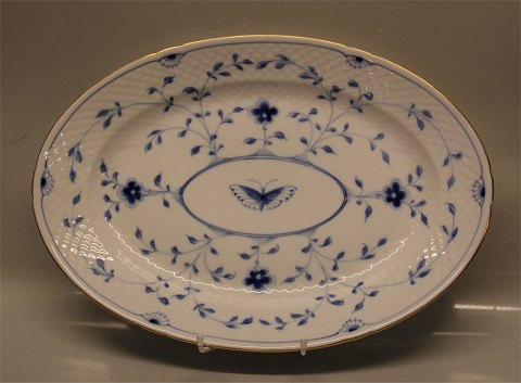 015 Large platter, oval 40.5 cm (315) B&G Kipling Blue Butterfly porcelain with 
gold