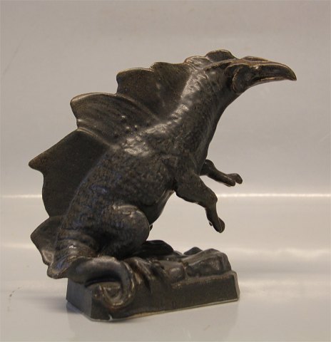 Dahl Jensen figurine Stoneware Lizard or Fairytale Dragon 18 x 20 cm