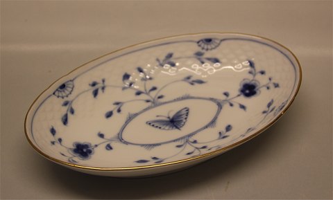 038 Oval cake dish 17.5 cm (349) B&G Kipling Blue Butterfly porcelain with gold