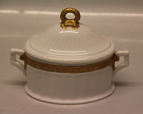 Royal Copenhagen Gold Fan Dinnerware 414-11561 Sugar bowl 17.5 cl 10 x 13 cm 
(1114141)

