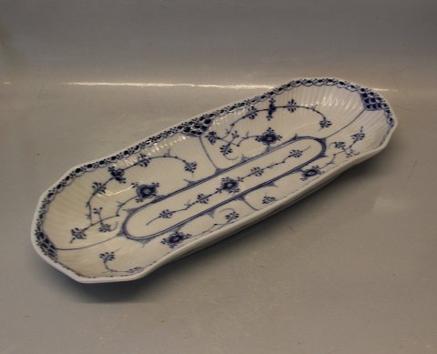 Blue Fluted Danish Porcelain half lace 714-1 Oblong dish 36.5 x 14.5 cm