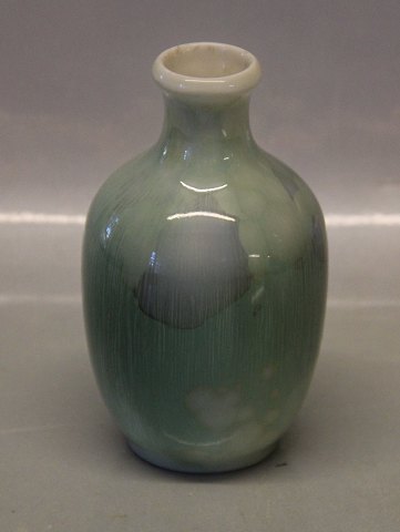 Kongelig Dansk Vase med Krystal glasur Søren Berg 19/5-1925 10.5 cm