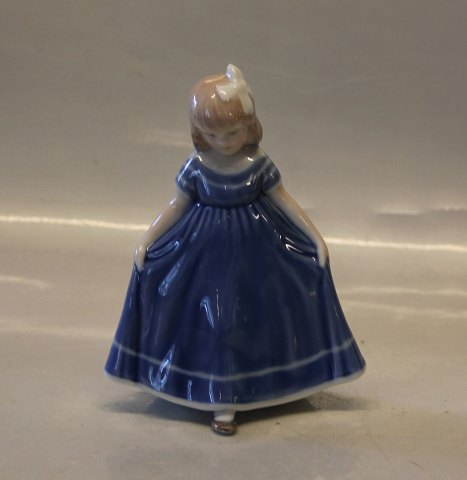 Royal Copenhagen 0084 RC Mini Ballerina, blue 14 cm (5021084) Miniature version 
of dancer (#2444)