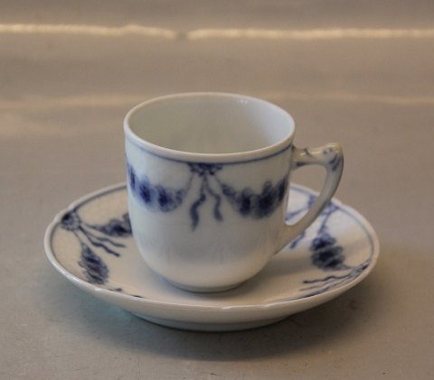 B&G Blå Empire porcelæn 106 "Høj" 6.1 cm espresso kop (61) og 108 b underkop 12 
cm
