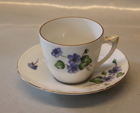 B&G Blue Anemone 
 white porcelain 102 Cup and saucer
