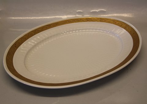 Royal Copenhagen Gold Fan Dinnerware 414-11509 Oval platter 42 cm