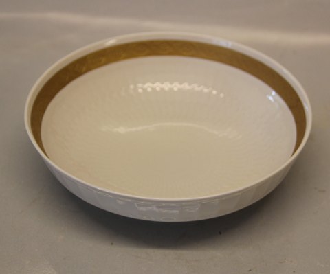 Royal Copenhagen Gold Fan Dinnerware 414-11525 Bowl  4.5 x 17.7 cm Cereal Bowl
