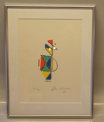Ejler Bille Litografi - Indrammet  41.5 x 32 cm Signeret 1994 nr 190 af 264