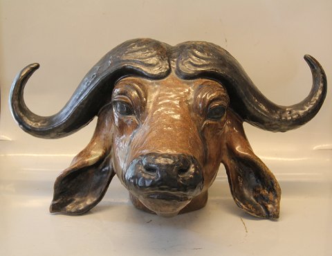 Danish Art Pottery Huge Buffalo
