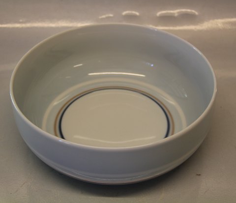 Sahara  575 Vegetable bowl 8 x 21.5 cm	(043 a) B&G White base, brown and blue 
lines