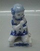 Blue Fluted Danish Porcelain 4796 RC Blue Flower girl with trumpet Hanne Varming 
10 cm

