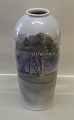 B&G porcelain B&G 7387-14 Vase Forrest scenery 37 cm  Signed MH
