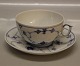 Blue Fluted Danish Porcelain
075-1 Breakfast coffee cup medium thin 6 x 11 cm & saucer 16.5 cm