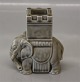 B&G Art Pottery
B&G 2125 ? Elephant with Howdah  9 x 8 cm