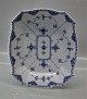 Blue Fluted Danish Porcelain half lace 655-1  Bread tray 22.5 x 26.4 cm
