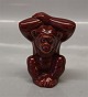 Sv. Lindhart red glazed monkey 11 cm