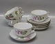 Antique Teacups with flower - pre 1900 Royal Copenhagen 
5 set