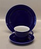 Kaffekop 6 & underkop 13 cm Polar Mørkeblå Dyb blåt dansk porcelæn fra Desiree