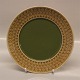 326 Plate ca. 21 cm / 8.25" green mirror Relief Nissen Kronjyden B&G Quistgaard  
Stoneware
