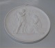 B&G 4005 Autum Royal Copenhagen White Bisque plaques after Bertil Thorvaldsen 
14.5 cm B&G 4005 The Ages of Life "Fall - Manhood" After relief by Thorvaldsen 
Rome 1936 14.5 cm