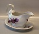Purple Danish Porcelain Purpur Flower braided Tableware 8069-427 Gravyboat on 
fixed stand ca. 16 x 23 cm