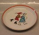 Jette Froelich Christmas set B&G Porcelain 306 Cake plate 16 cm Scating Children 
with christmas hat