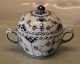 Blue Fluted Danish Porcelain half lace 792-1  Sugar bowl with lid 9.5 cm 20 cl  
(160-161) (1017210)

