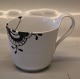 Black Fluted MEGA Danish Porcelain 090-1 Cup with high handle 10cm, 33 cl Black 
Mega Ribbed (1017018)