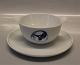 B&G porcelain  Blue Koppel 481 Cream soup cup 6 x 14.4 cm & Saucer 18 cm (247)
