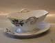 B&G Victor Hugo white porcelain - wild rose with gold rim 008 Sauceboat with 
handle 11 x 24 cm (311)