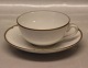 B&G  Hostrup Porcelain White with gold rim  108 Tea cup 1.5 dl and saucer 15 cm 
(473)

