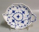 Blue Fluted Danish Porcelain 143-1 Leaf shaped accent dish with handle 18.8 cm