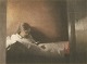 Peter Ilsted Opus 14.”The little convalescent”1913  Plate 10 x 17 cm Ready to 
hang in silver frame  32.3 x 35.5 cm