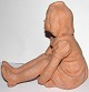 Holger Christensen figurine in Clay/Terracotta of a young girl