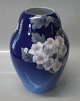 B&G Porcelain
B&G 8103-832 Vase beutfully flowers on blue background painted and Signed by 
Marie Smith 24 cm
