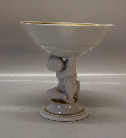 Royal Copenhagen figurine 12455 RC Child holding a bowl 15 x 15 cm Blanc de 
chine with gold 1938