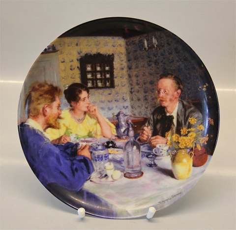 B&G Skagen Artist plates 21 cm B&G 1986 Summer in Skagen Plate # 2. "At the 
lunch" P.S. Kroejer 21 cm
