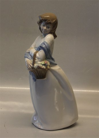 Royal Spanish Porcelain "Diana" Girl with flower basket 29 cm