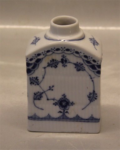 Kongelig Dansk Porcelæn Musselmalet 678-1 Tedåse 12 cm uden låg 2. sort
