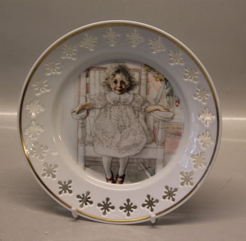 B&G Porcelain Artist Plate Carl Larsson B&G 8727 1978 Carl Larsson plate - 
Series 2 - motif # 3 "Portrait of  Inga-Marie Thiel" Painted 1918, 21.5 cm
