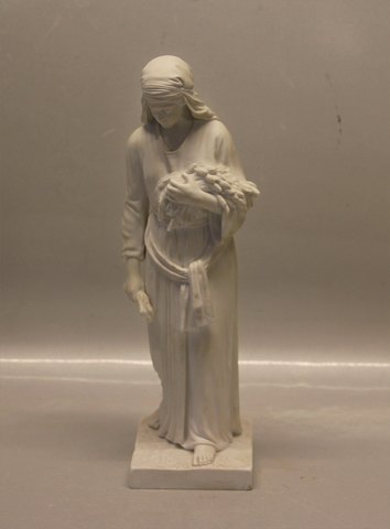 Kongelig Dansk Kgl. Bisquit Kvinde med kornneg 30.5  cm C. L.Jakobsen 1888
