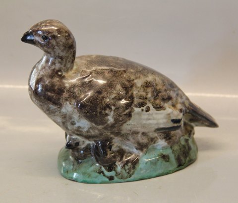 Icelandic Cermics Gudmundur grouse with young 16 x 20 cm Island Ceramic Bird