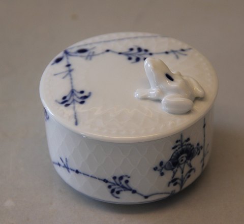 Kongelig Dansk Porcelæn Blå Palmette Musselmalet 246-1 Skål med frø på låg 
(245-1) 6 x 7 cm (1017416) Blå Palmette