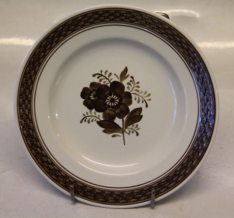 Aluminia Faience Brown Tranquebar 0944-45 Desserttallerkener 15 cm
