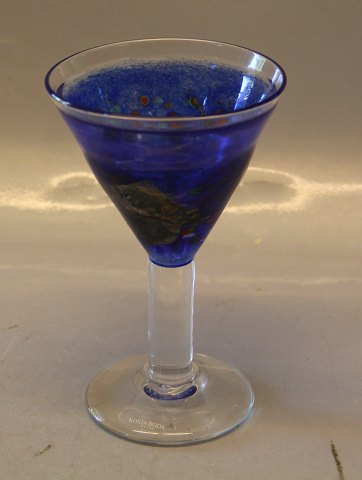 Kosta Boda Blue Satellite Cocktail Art Glass 17.8 cm  BERTIL VALLIEN, 
