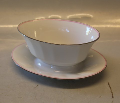 Pink Palace (Palads)  8631-1536 Gravy boat 9 x 22 cm Angular Tableware with gold 
and pink line