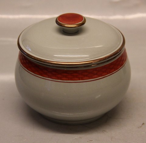 Tureby Large sugarbowl with lid 11 x 12 cm Aluminia  Royal Copenhagen Faience 
Dinneware
