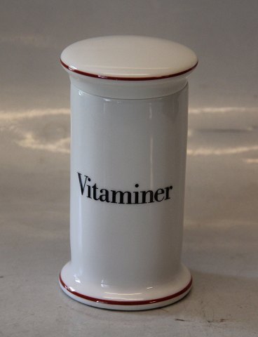 B&G - 497 Vitaminer (Vitamins) 11.5 cm Red line Bing & Groendahl White 
Dinnerware, Magnussen