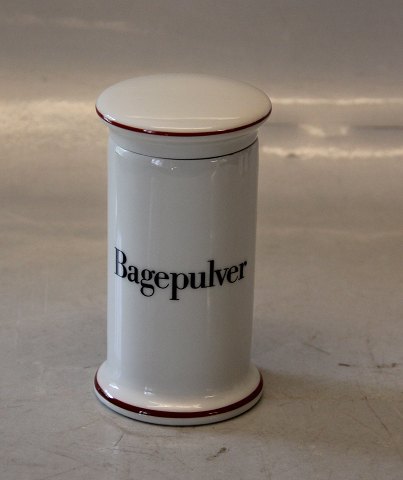 B&G - 497 Bagepulver (Baking Soda)  11.5 cm Red line Bing & Groendahl White 
Dinnerware, Magnussen