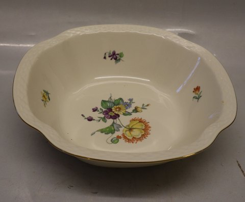 043 Large vegetable bowl 8-sided 25.5 x 8 cm B&G Saxon Flower Creme porcelain
